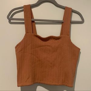 American Eagle Ribbed Cropped Top